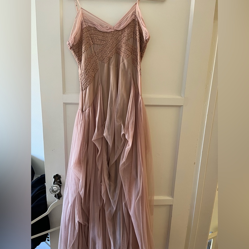 Pink wedding dress from Modcloth.